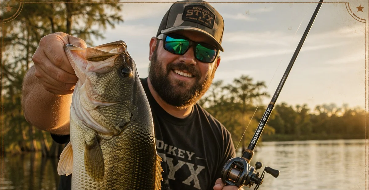 A customer's own catch photo, reshared with permission, not a brand-made poster